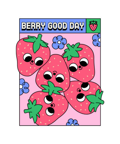 Tote Bag Design Creator Featuring Illustrated Strawberries