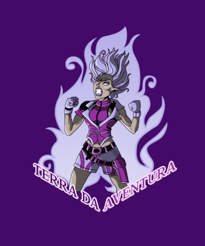 T-Shirt Design Creator with an Illustrated Sorceress Inspired by Final Fantasy