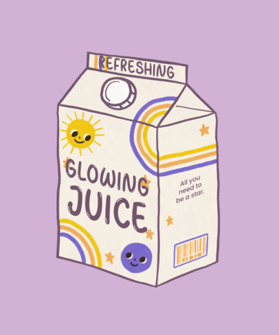 T-Shirt Design Creator Featuring a Sweet Juice Box Graphic