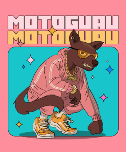 Cool T-Shirt Design Generator Featuring a Reggaeton-Themed Quote and a Dog Graphic 4995a