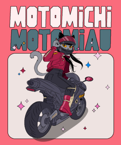 Cat-Themed T-Shirt Design Creator Featuring a Reggaeton Theme 4995b