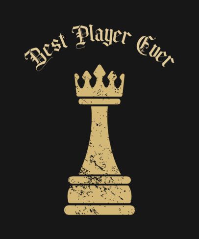 T-Shirt Design Generator Featuring a Queen Chess Piece and a Gothic Font