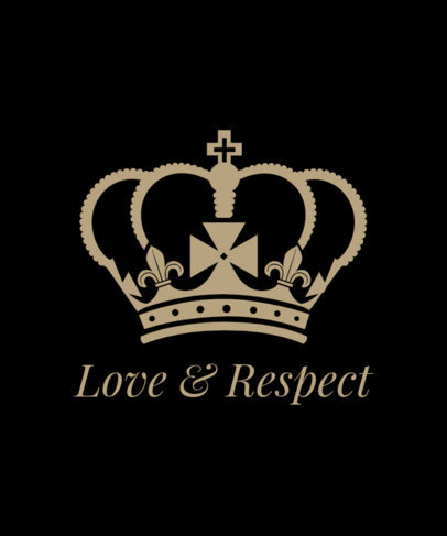 T-Shirt Design Creator Featuring a Crown Icon with an Elegant Quote