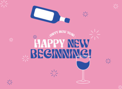 New Year-Themed Greeting Card Maker Featuring a Sweet Message