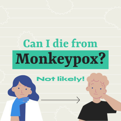 Instagram Post Creator Featuring Illustrations for a Monkeypox Infographic Cover 4821g 4981
