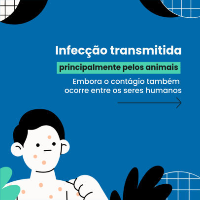 Instagram Post Creator Featuring a Guide to Prevent Monkeypox 4821h 4981