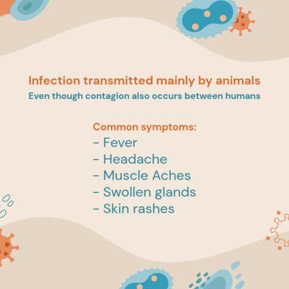 Instagram Post Template with a List of Common Monkeypox Symptoms 4291g 4981