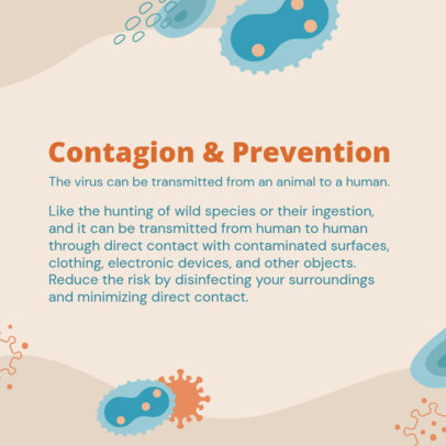 Instagram Post Creator Featuring Preventive Measures for Monkeypox 4291g 4981