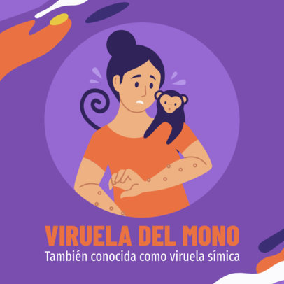 Instagram Post Template for an Informative Carousel About Monkeypox 4291h 4981