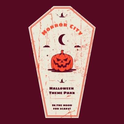Logo Creator for a Halloween Amusement Park with a Pumpkin Graphic