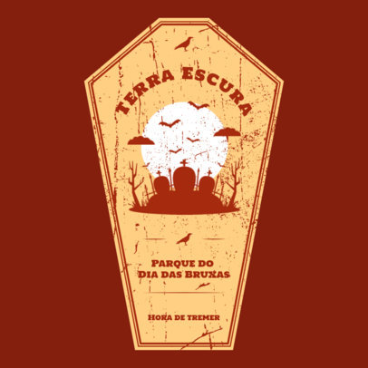 Logo Maker for a Halloween Amusement Park Featuring a Graveyard Graphic