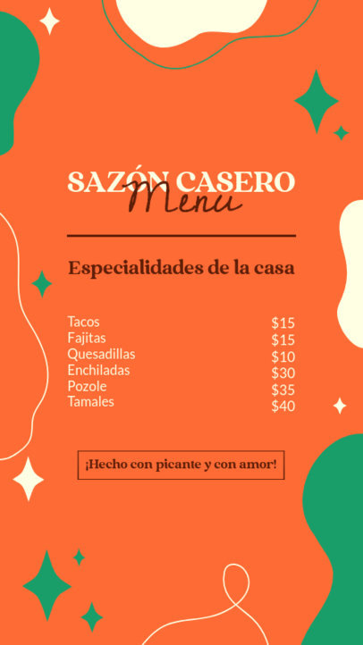 Restaurant-Themed Menu Generator Featuring Prices for a Mexican Fast Food Place