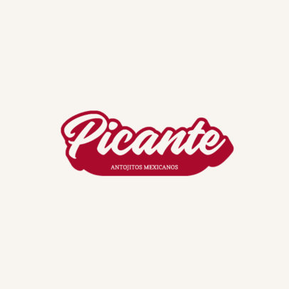 Typography Logo Creator for a Spicy Mexican Food Restaurant