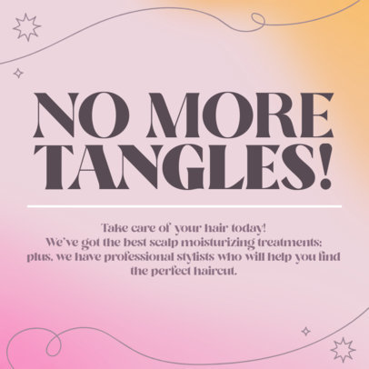 Instagram Post Generator Featuring Hair Service Information