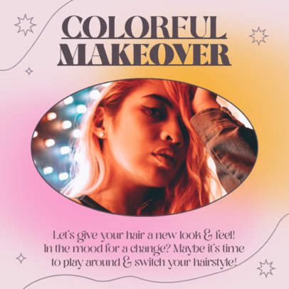 Instagram Post Generator for Hair Makeover Business 5003a