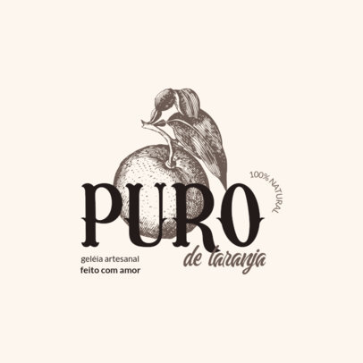 Organic Food Logo Creator for a Homemade Orange Jam Brand