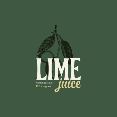 Handmade Jam Logo Generator With a Lime Illustration