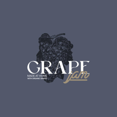 Logo Maker for a Handmade Grape Jam