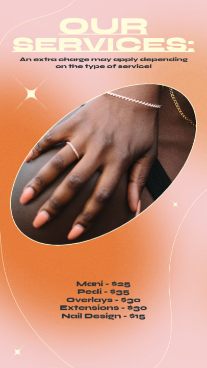 Instagram Story Creator Featuring Nail Beauty Services