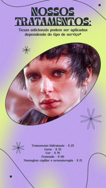 Hair Salon-Themed Instagram Story Maker Featuring Hair Treatments