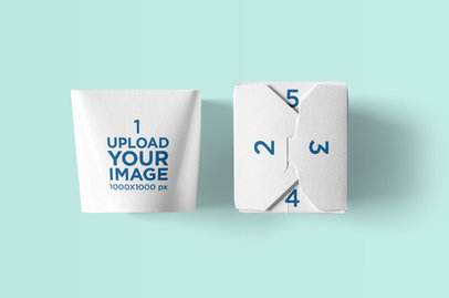 Mockup of Two Food Boxes Placed on a Customizable Background 5684 el1
