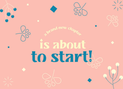 Festive Greeting Card Template With a Quote for New Year's Day