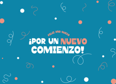 Greeting Card Maker Featuring a New Year's Day Theme