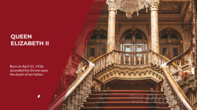 Slideshow Video Template Featuring a Fact About Queen Elizabeth II