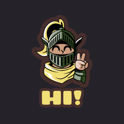 Twitch Emote Template Featuring an Elden-Inspired Knight Character 5388c