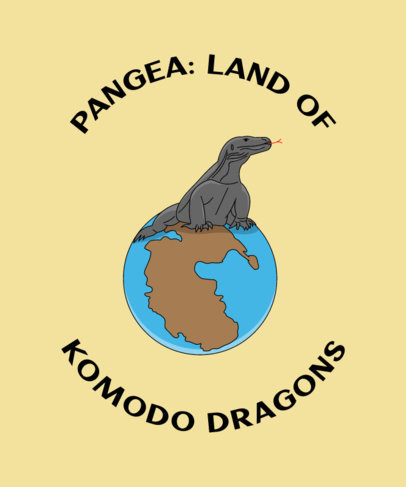 T-Shirt Design Maker Featuring a Theme Inspired by the Komodo Dragon Trendy Video