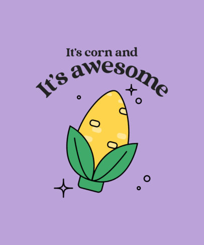 Inspired-Corn Boy T-Shirt Design Creator Featuring a Funny Quote 4638i-5033