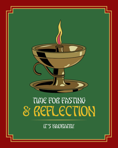 Quote Instagram Post Creator Featuring a Navratri Theme