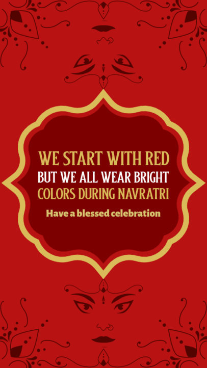 Holiday Instagram Story Template Featuring a Navratri-Themed Quote