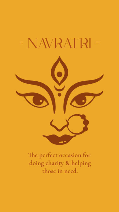 Instagram Story Creator for Navratri Featuring a Quote
