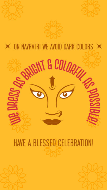 Instagram Story Generator Featuring a Navratri-Themed Greeting Quote