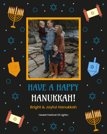 Sweet Instagram Post Creator to Wish a Happy Hanukkah With a Family Photo 5022b
