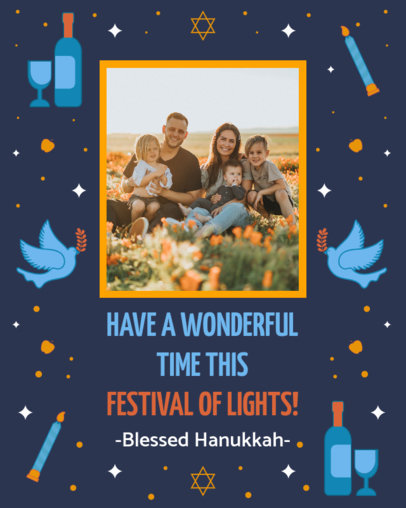 Instagram Post Maker to Have a Blessed Hanukkah 5022d