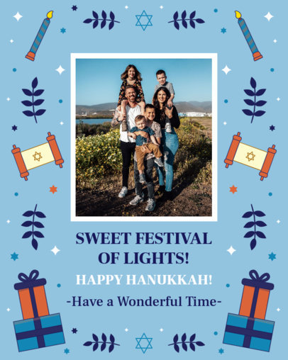Instagram Post Creator With a Happy Hanukkah Message and a Photo 5022f