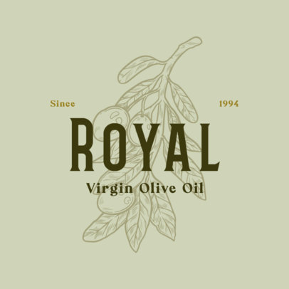 Olive Oil Logo Maker Featuring a Botanic Graphic