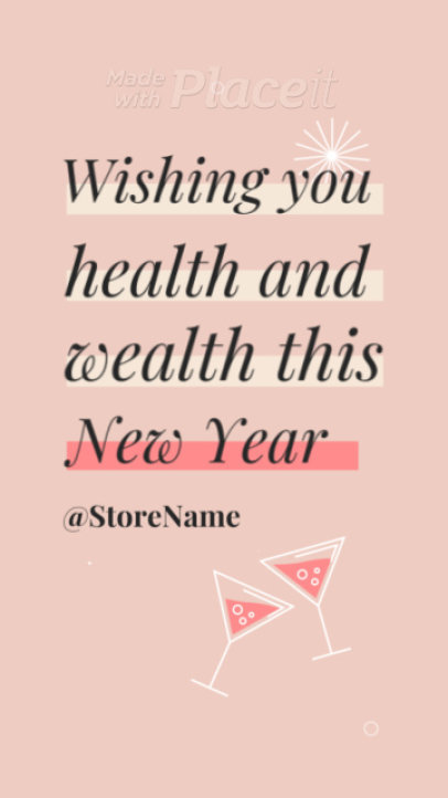 Instagram Story Video Generator with an Animated New Year's-Themed Quote