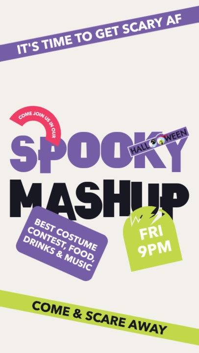 Instagram Story Generator for a Spooky Halloween Party