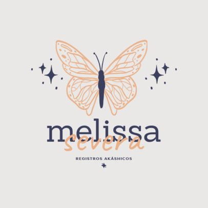 Online Logo Maker for a Tarot Reader Featuring an Illustrated Butterfly