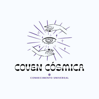 Online Logo Template Featuring Cosmic Graphics for a Tarot Reader
