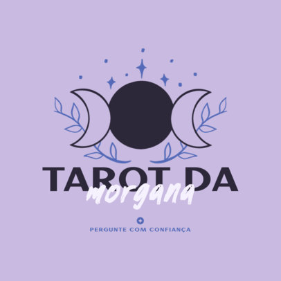 Logo Creator Featuring Moon Graphics for a Tarot Reading Service