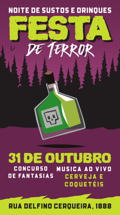 Instagram Story Creator for a Halloween Night Party