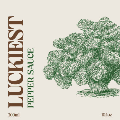 Front Label Design Creator for a Pepper Sauce