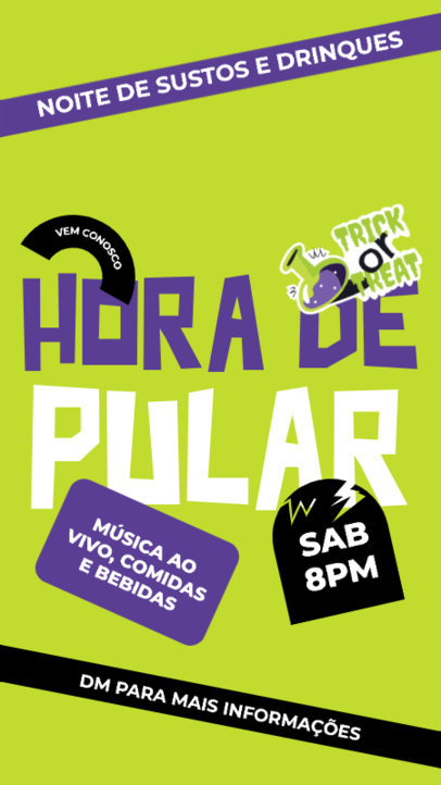 Halloween-Themed Instagram Story Template for a Cool Party