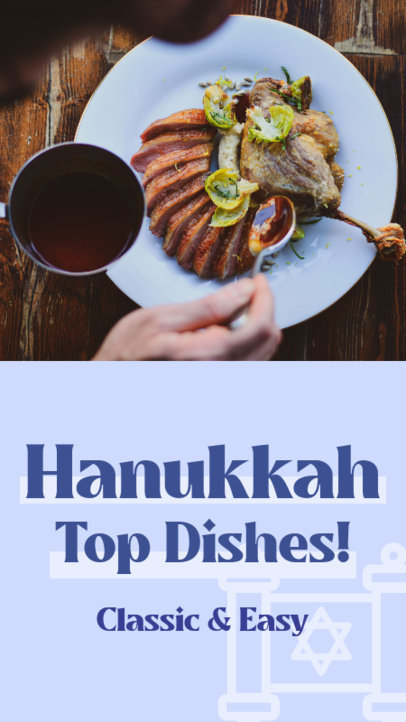 Instagram Story Generator Featuring the Top Hanukkah Dishes 5023c
