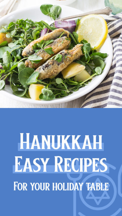 Instagram Story Template for Hanukkah-Season Easy Food Recipes 5023a
