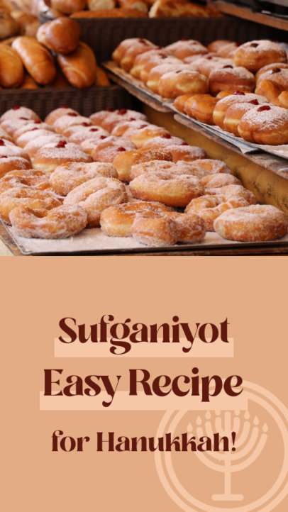 Instagram Story Creator with a Hanukkah Sufganiyot Recipe 5023b
